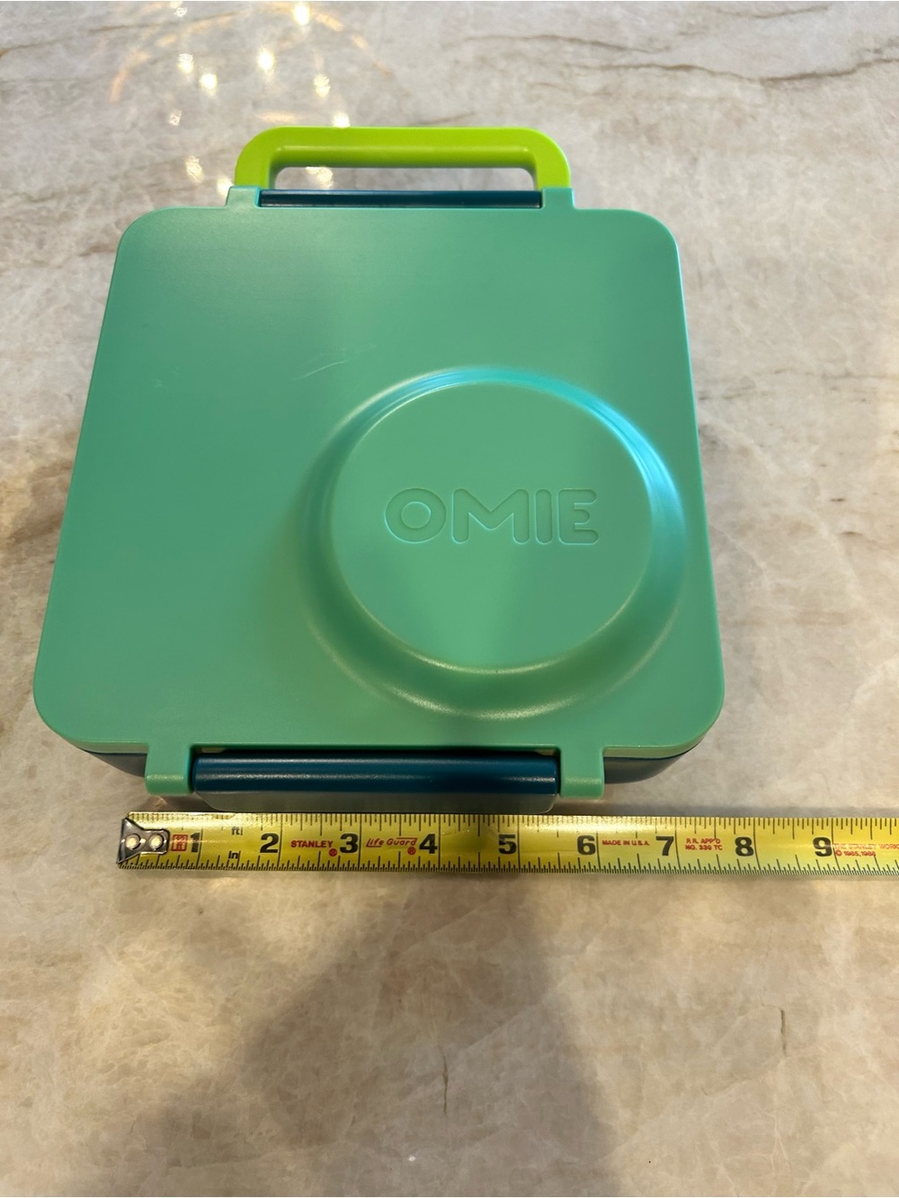 OmieBox Insulated Bento Lunch Box Green Teal w/ Thermos Food Jar